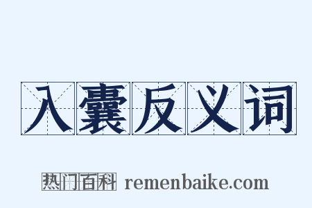 入囊反义词是什么意思的图片